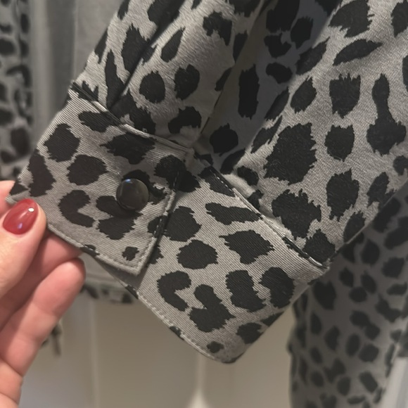 Belle by Kim Gravel Tripleluxe Animal Print Zip Up Long Sleeve Shirt 2x - Picture 6 of 6